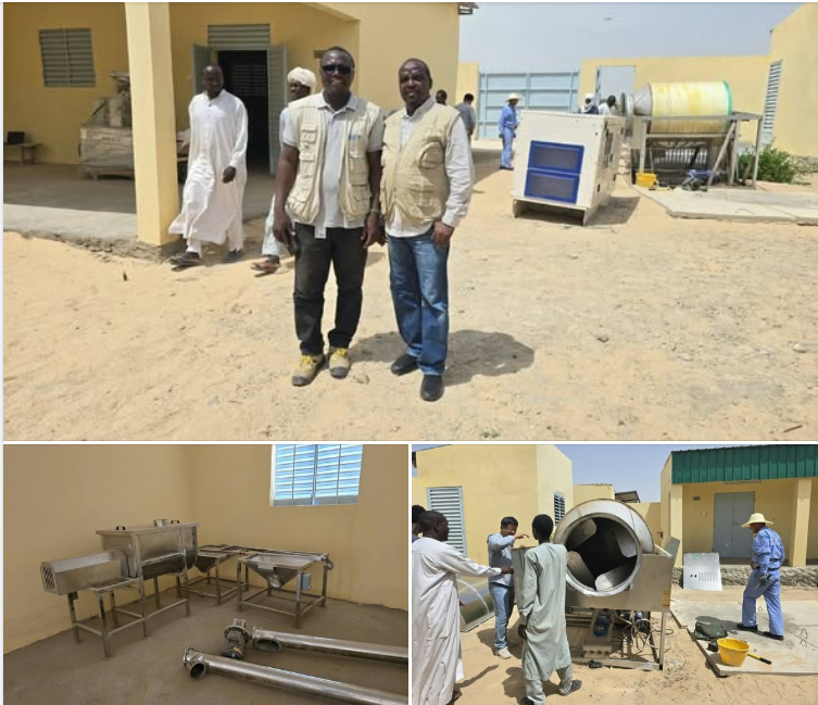 Visité de la Coordination nationale d'ASRADD à l'unité de production de la farine enrichie